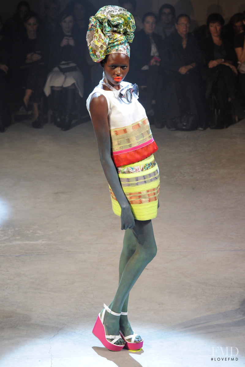 Ajak Deng featured in  the Moncler Gamme Rouge fashion show for Spring/Summer 2011