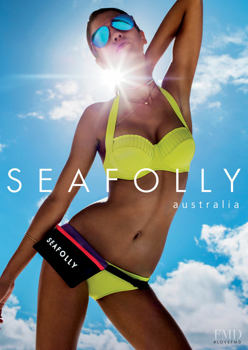 Samantha Gradoville featured in  the Seafolly advertisement for Spring/Summer 2014