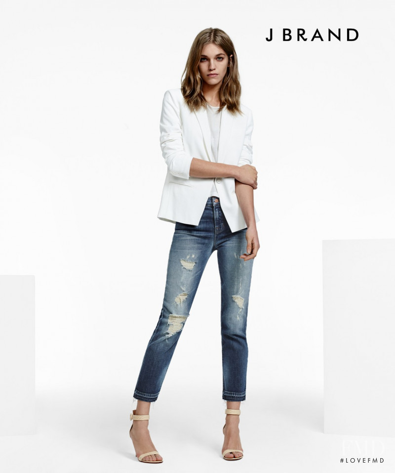 Samantha Gradoville featured in  the J Brand lookbook for Summer 2015