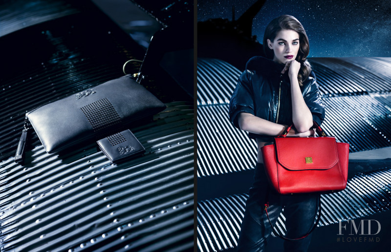 Samantha Gradoville featured in  the MCM advertisement for Autumn/Winter 2013