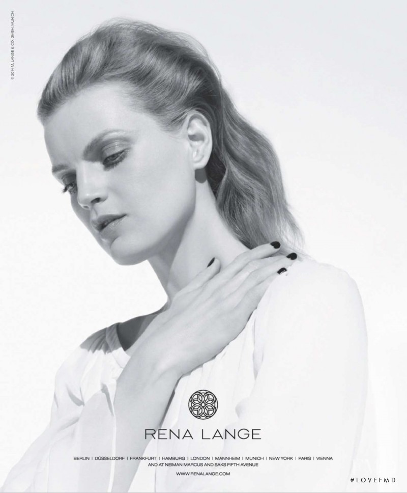 Guinevere van Seenus featured in  the Rena Lange advertisement for Spring/Summer 2014