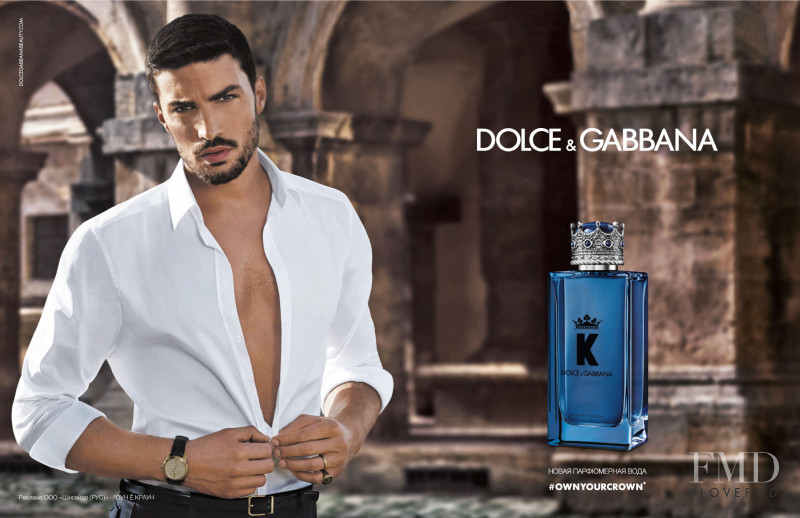 Mariano di Vaio featured in  the Dolce & Gabbana Fragrance Own Your Crown advertisement for Winter 2020