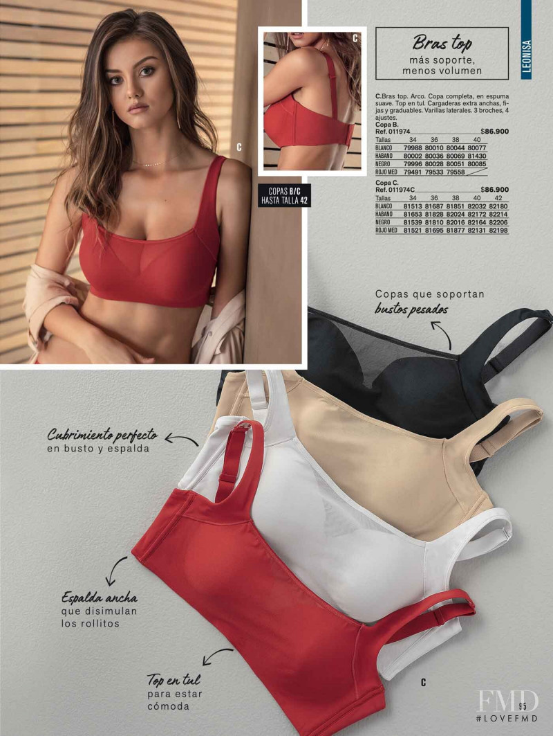 Nicola Cavanis featured in  the Leonisa catalogue for Spring/Summer 2019