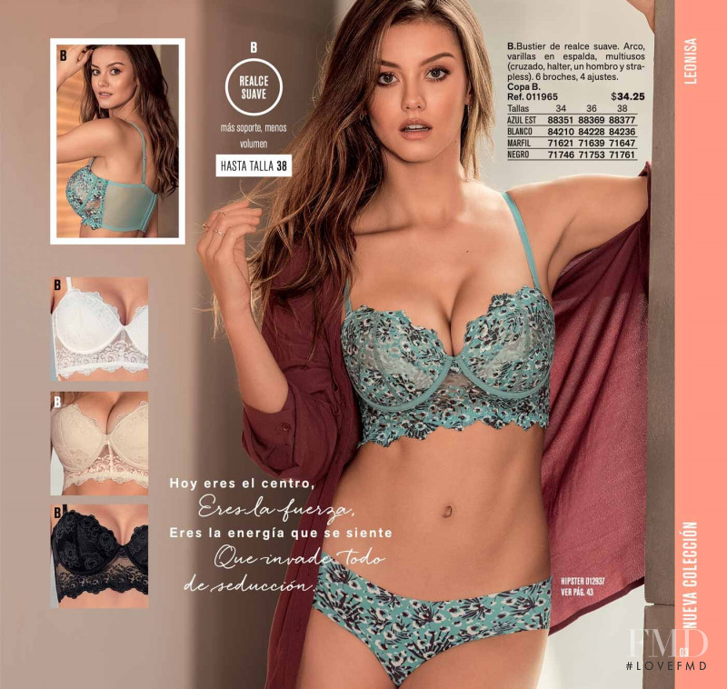 Nicola Cavanis featured in  the Leonisa catalogue for Spring/Summer 2019