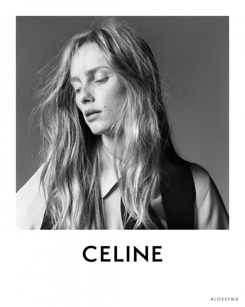 Rianne Van Rompaey featured in  the Celine advertisement for Spring 2021