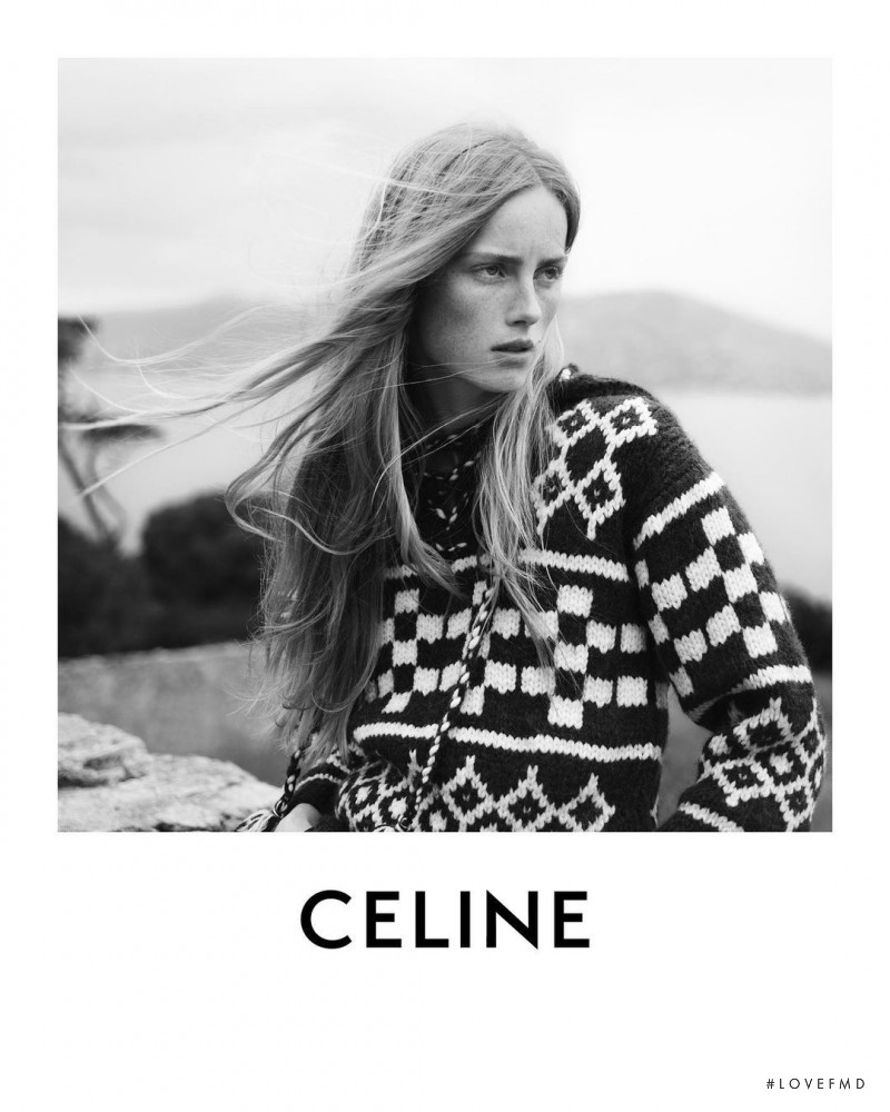 Rianne Van Rompaey featured in  the Celine advertisement for Spring 2021