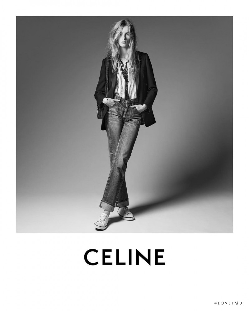 Rianne Van Rompaey featured in  the Celine advertisement for Spring 2021