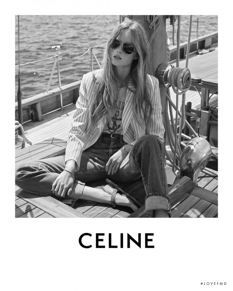 Rianne Van Rompaey featured in  the Celine advertisement for Spring 2021