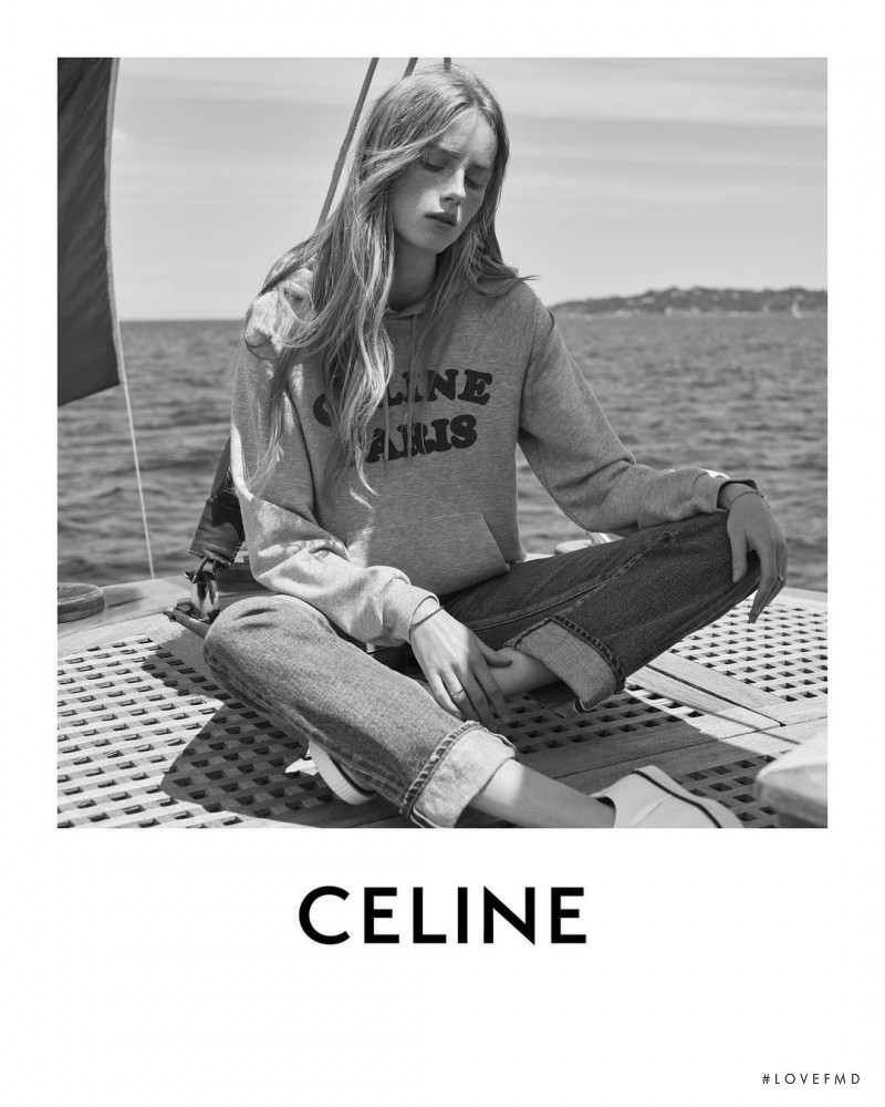 Rianne Van Rompaey featured in  the Celine advertisement for Spring 2021