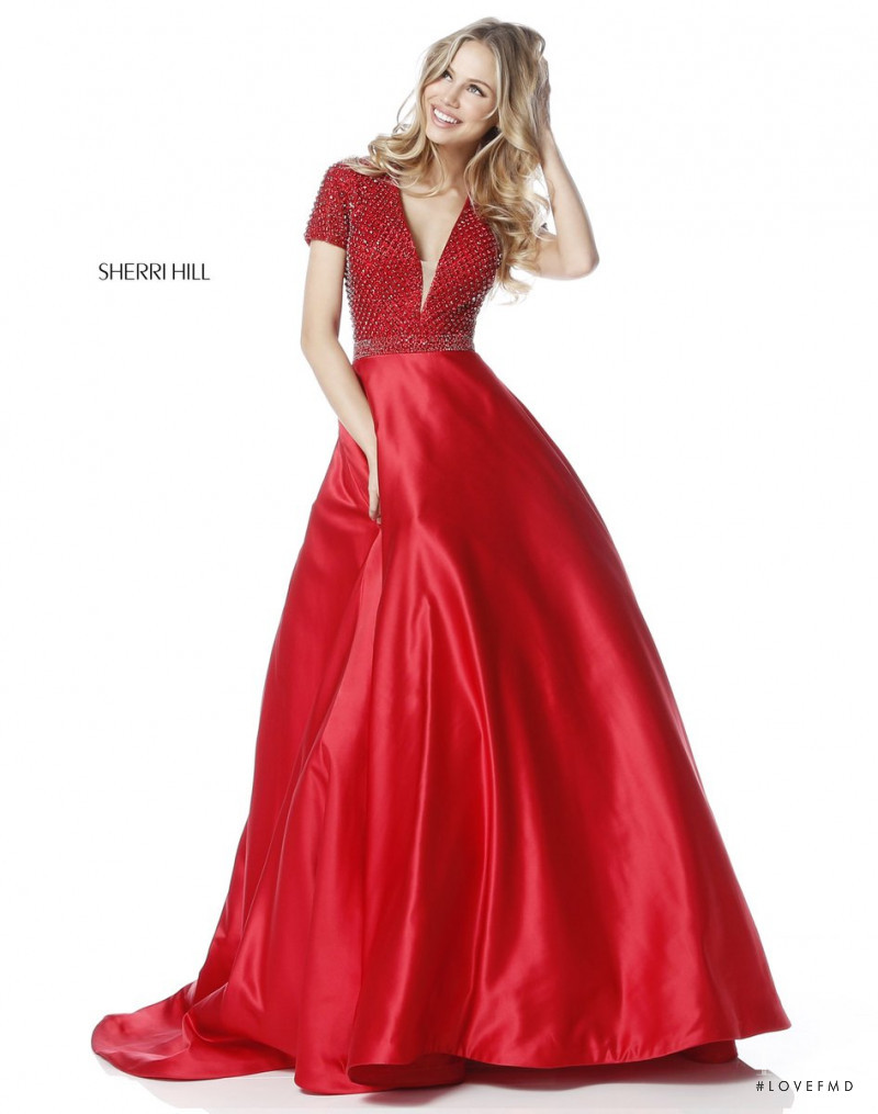 Scarlett Leithold featured in  the Sherri Hill catalogue for Spring/Summer 2018