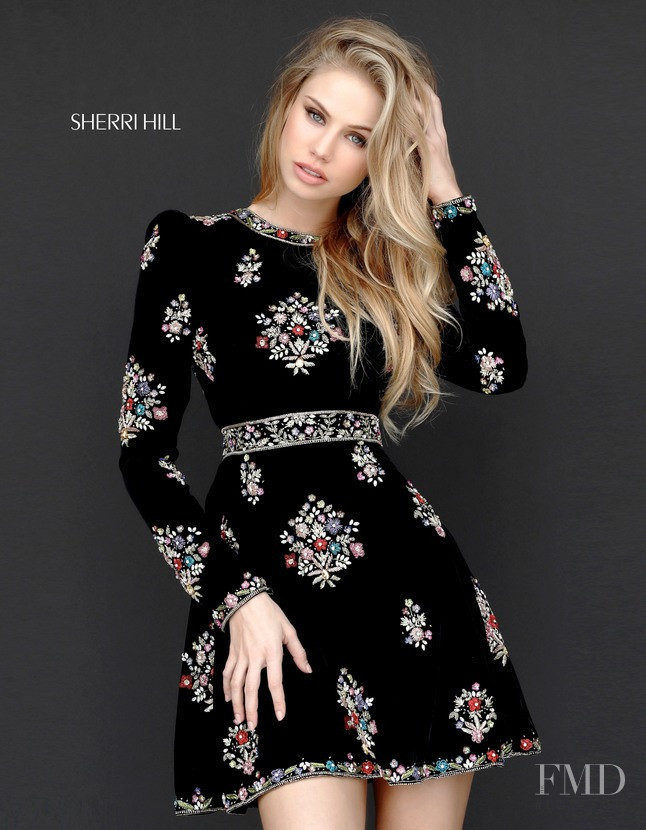 Scarlett Leithold featured in  the Sherri Hill catalogue for Spring/Summer 2018