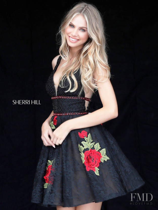 Scarlett Leithold featured in  the Sherri Hill catalogue for Spring/Summer 2018