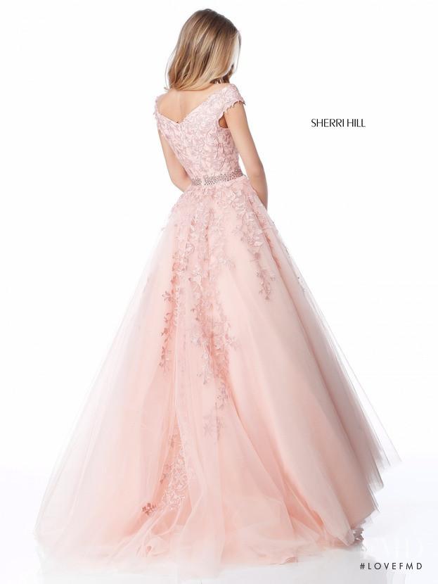 Scarlett Leithold featured in  the Sherri Hill catalogue for Spring/Summer 2018