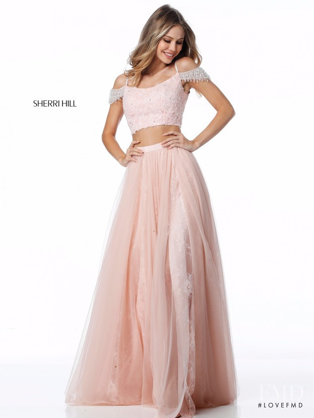 Scarlett Leithold featured in  the Sherri Hill catalogue for Spring/Summer 2018