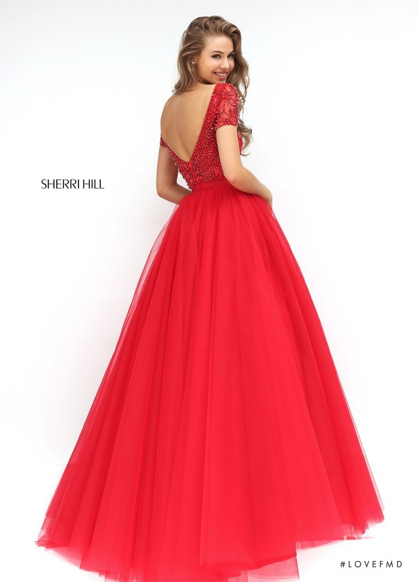 Scarlett Leithold featured in  the Sherri Hill catalogue for Spring/Summer 2018