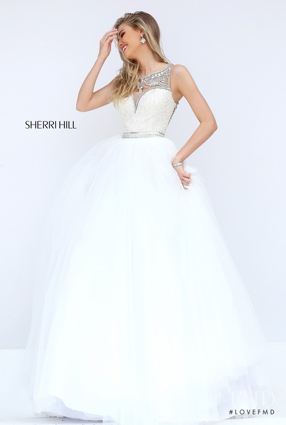 Scarlett Leithold featured in  the Sherri Hill catalogue for Spring/Summer 2018