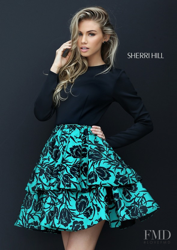 Scarlett Leithold featured in  the Sherri Hill catalogue for Spring/Summer 2018