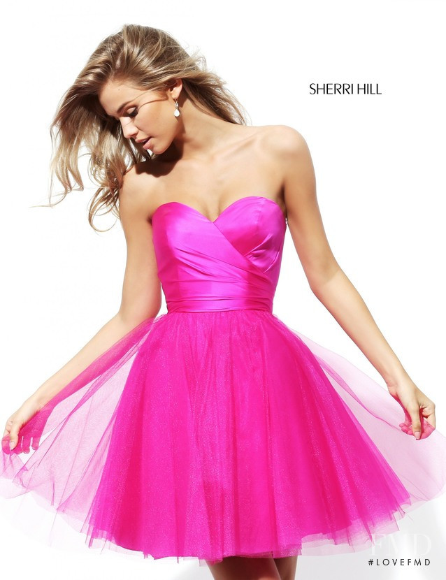 Scarlett Leithold featured in  the Sherri Hill catalogue for Spring/Summer 2018