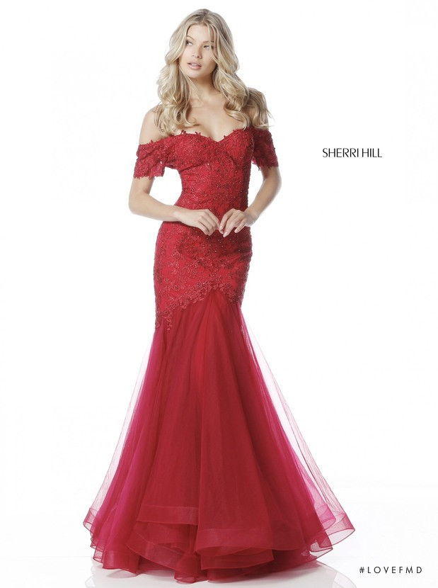 Josie Canseco featured in  the Sherri Hill catalogue for Spring/Summer 2018