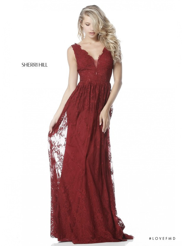 Josie Canseco featured in  the Sherri Hill catalogue for Spring/Summer 2018