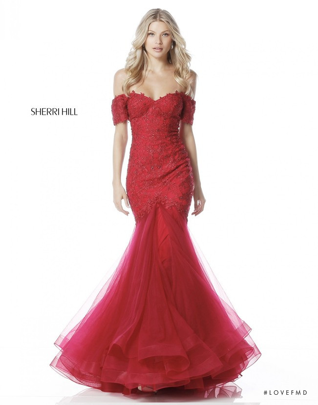 Josie Canseco featured in  the Sherri Hill catalogue for Spring/Summer 2018