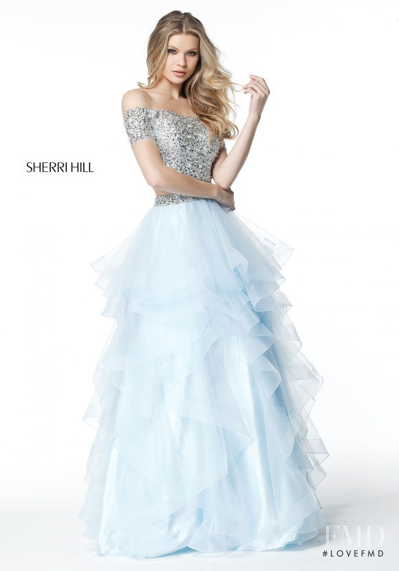 Josie Canseco featured in  the Sherri Hill catalogue for Spring/Summer 2018