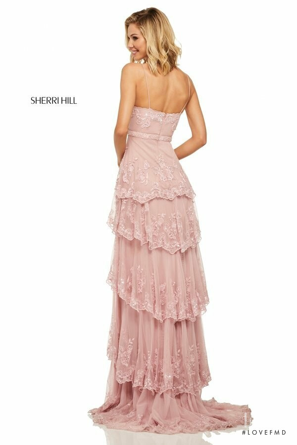 Scarlett Leithold featured in  the Sherri Hill catalogue for Spring/Summer 2019