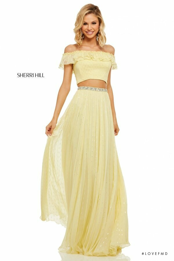 Scarlett Leithold featured in  the Sherri Hill catalogue for Spring/Summer 2019
