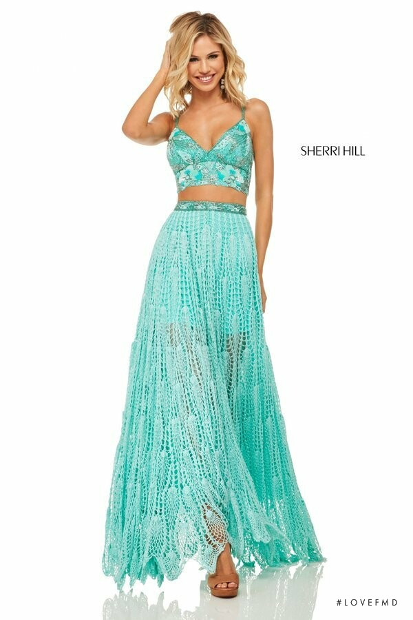 Scarlett Leithold featured in  the Sherri Hill catalogue for Spring/Summer 2019