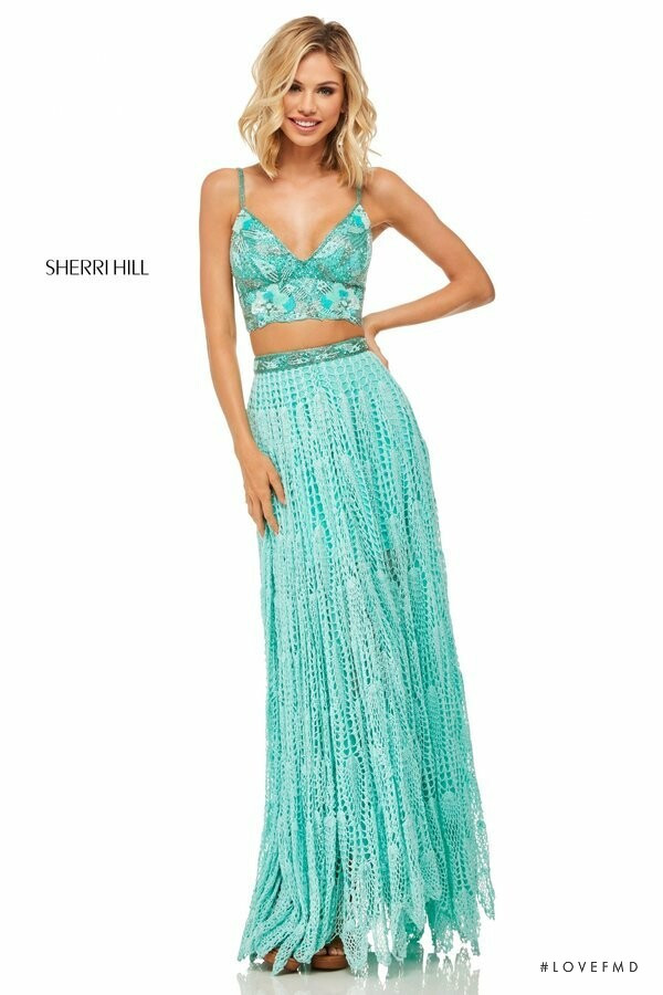 Scarlett Leithold featured in  the Sherri Hill catalogue for Spring/Summer 2019