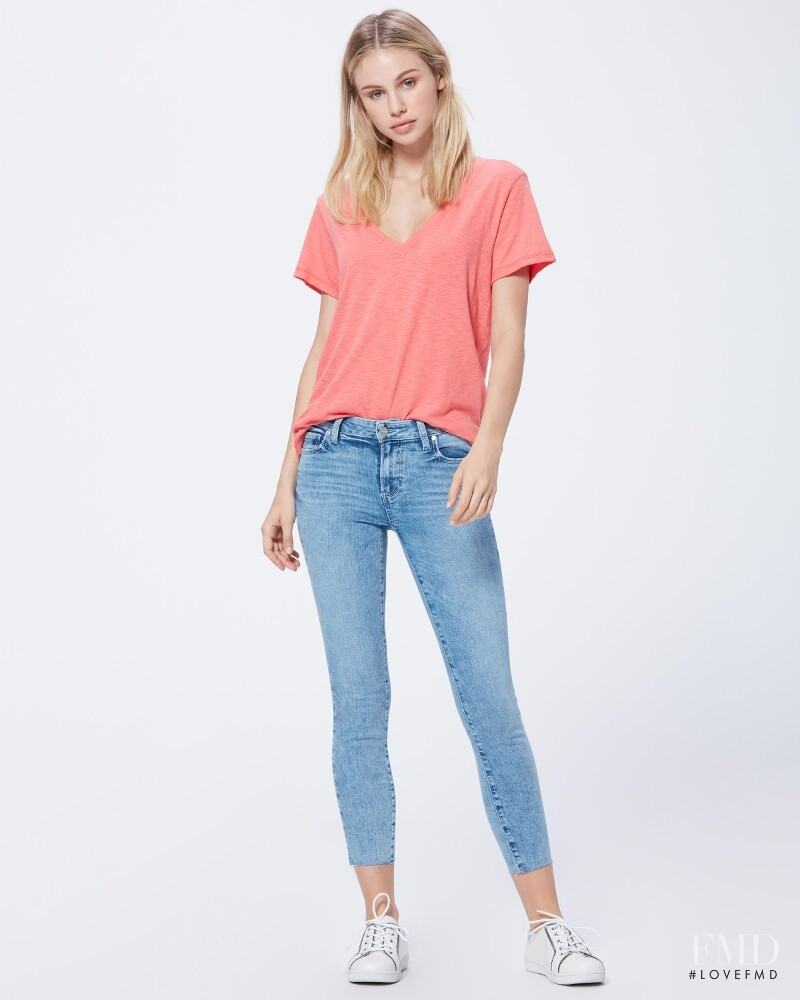 Scarlett Leithold featured in  the Paige Denim catalogue for Summer 2019