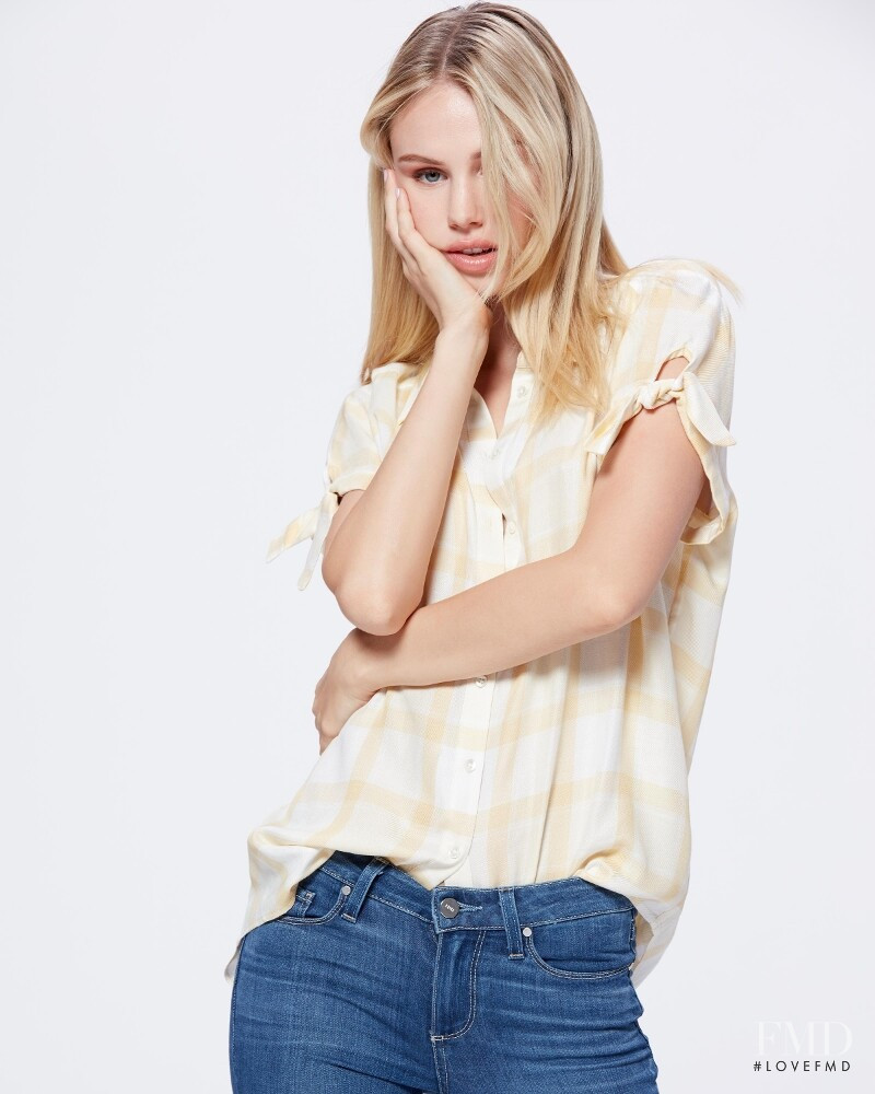 Scarlett Leithold featured in  the Paige Denim catalogue for Summer 2019