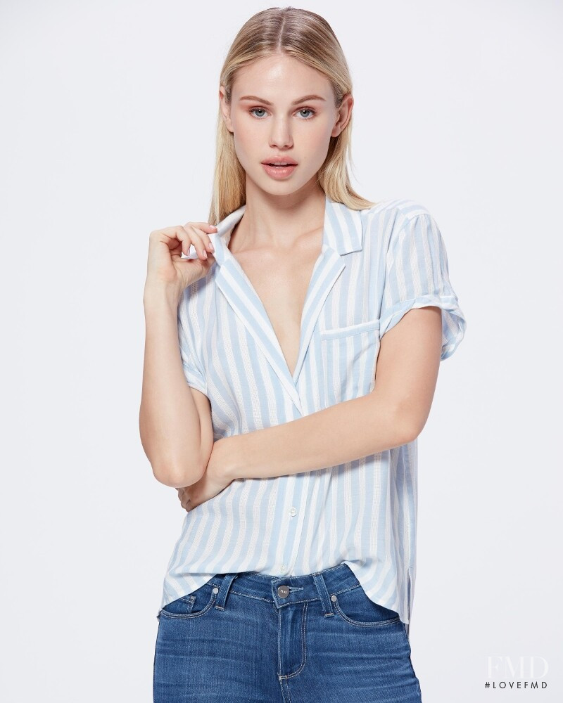 Scarlett Leithold featured in  the Paige Denim catalogue for Summer 2019