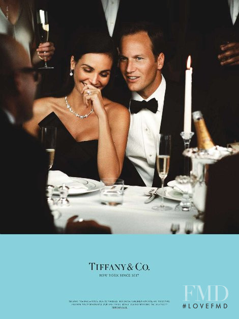 Ines Sastre featured in  the Tiffany & Co. advertisement for Holiday 2010