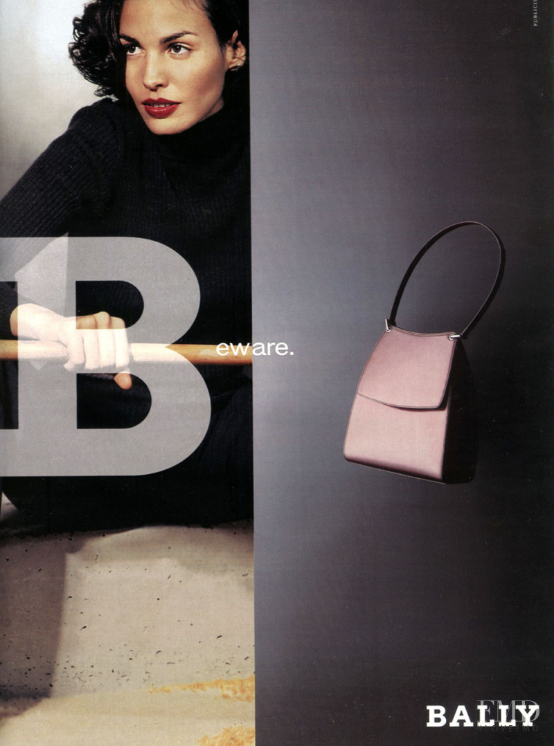 Ines Sastre featured in  the Bally advertisement for Spring/Summer 1998