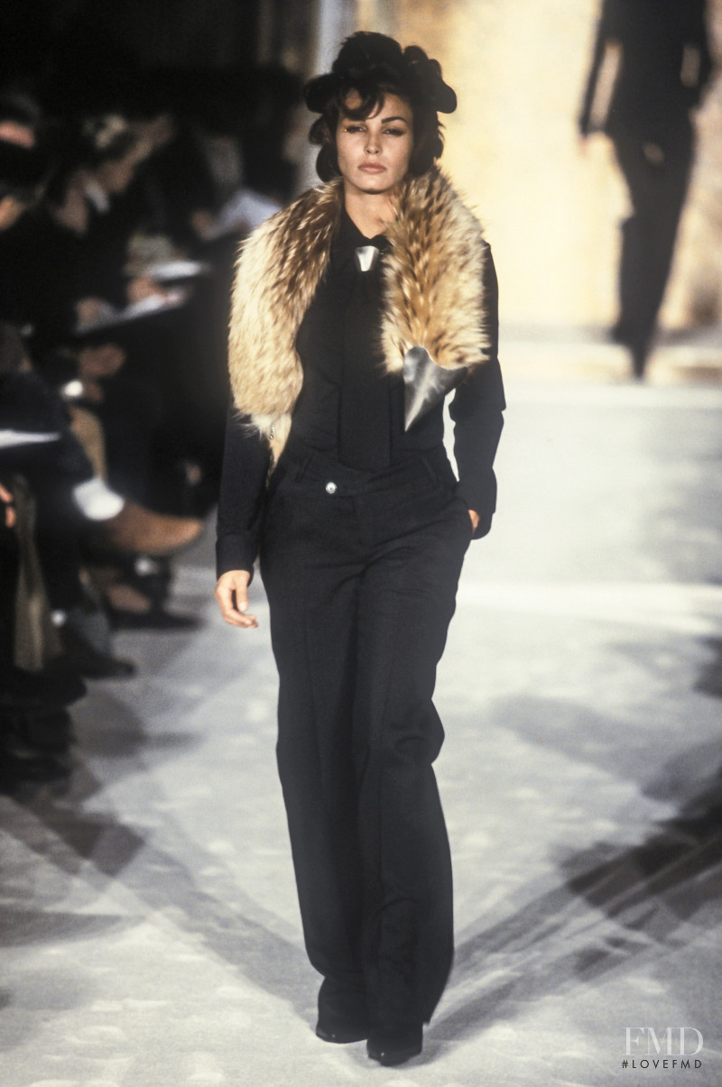 Ines Sastre featured in  the Dirk Bikkembergs fashion show for Autumn/Winter 1997