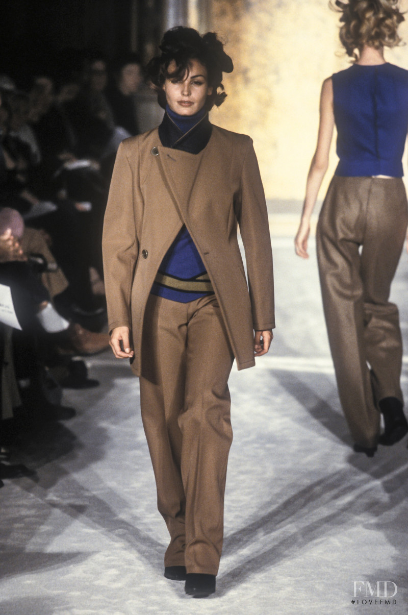 Ines Sastre featured in  the Dirk Bikkembergs fashion show for Autumn/Winter 1997