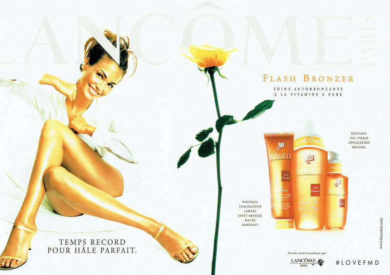 Ines Sastre featured in  the Lancome advertisement for Spring/Summer 1999