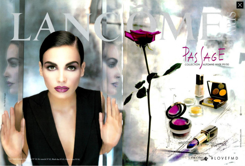 Ines Sastre featured in  the Lancome advertisement for Autumn/Winter 1999
