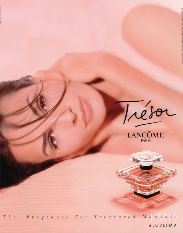 Ines Sastre featured in  the Lancome Tresor Fragrance advertisement for Spring/Summer 1998