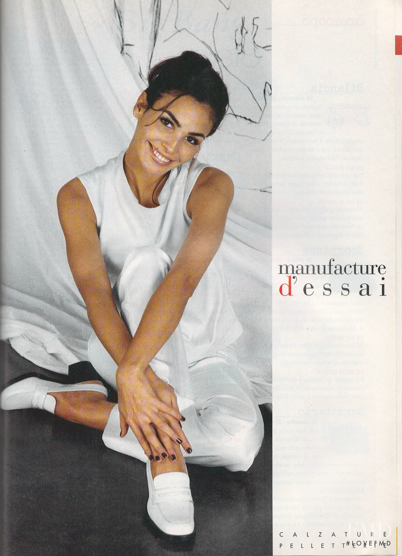Ines Sastre featured in  the Manufacture D\'essai advertisement for Spring/Summer 1996