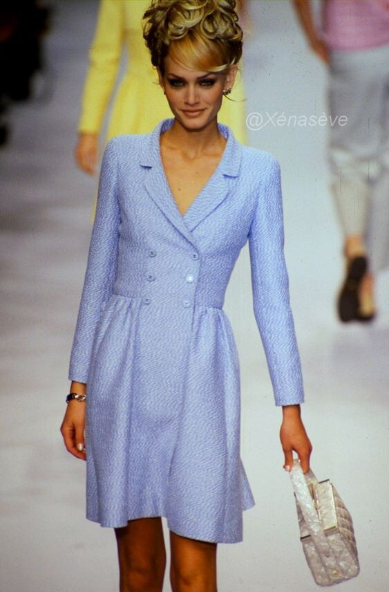 Amber Valletta featured in  the Chanel fashion show for Spring/Summer 1996