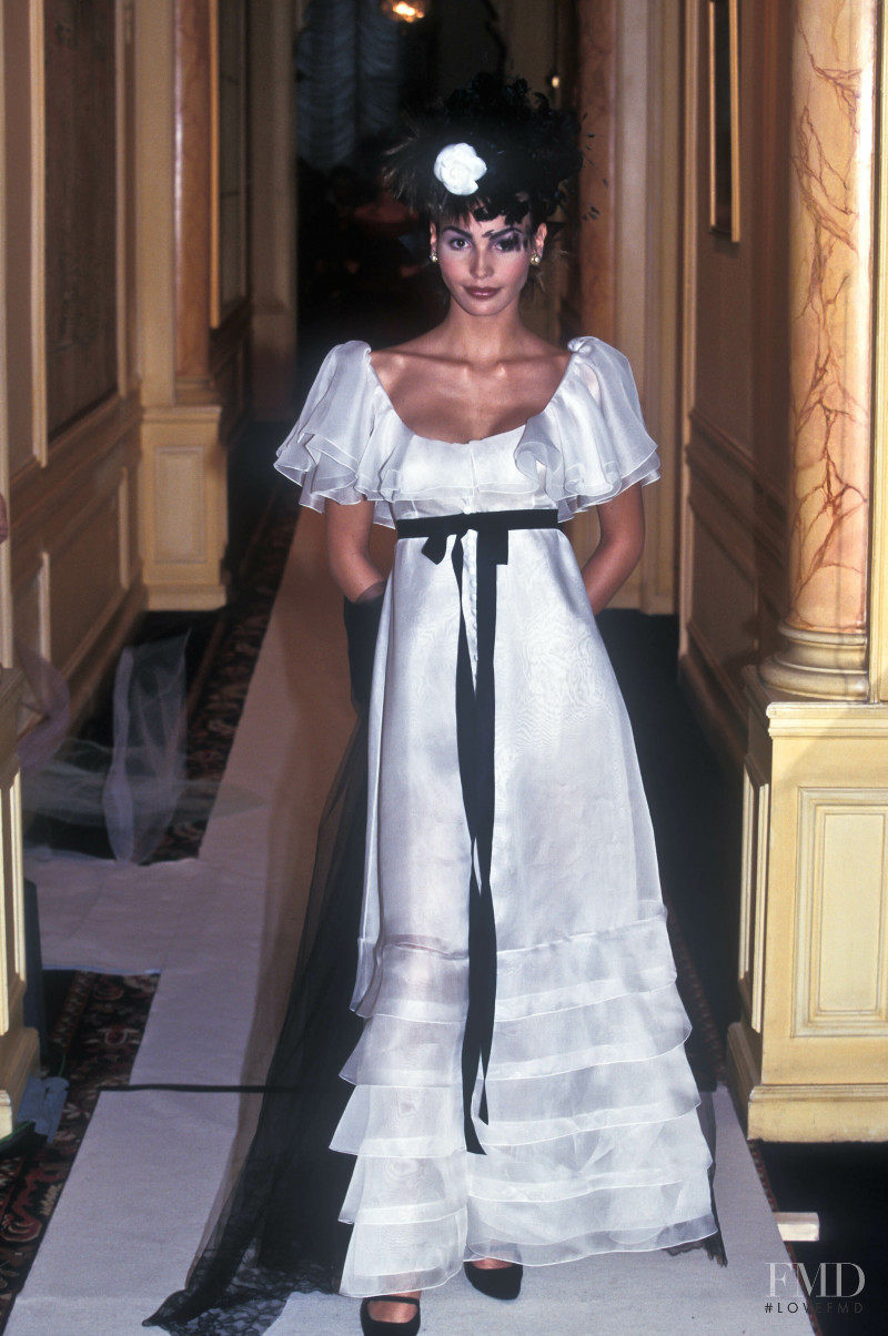 Ines Sastre featured in  the Chanel Haute Couture fashion show for Spring/Summer 1996