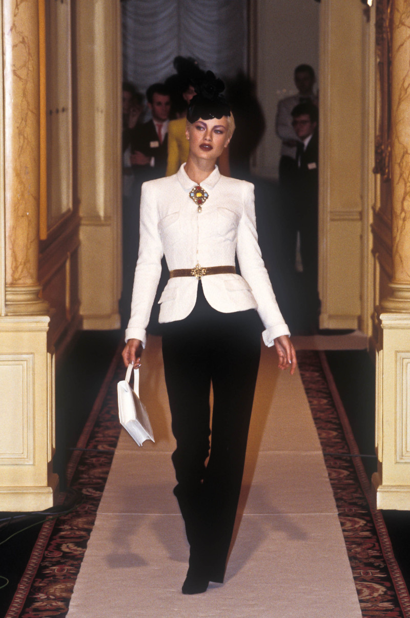 Carolyn Murphy featured in  the Chanel Haute Couture fashion show for Spring/Summer 1996