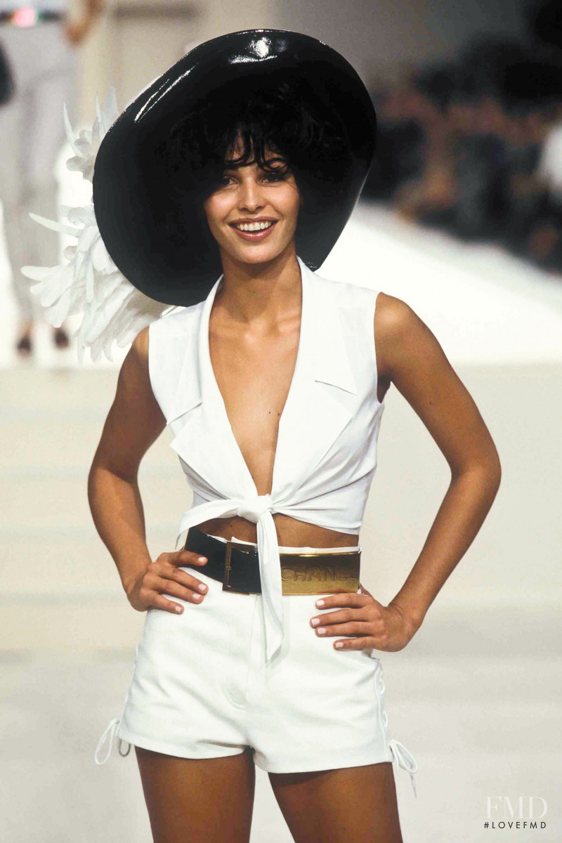 Ines Sastre featured in  the Chanel fashion show for Spring/Summer 1997
