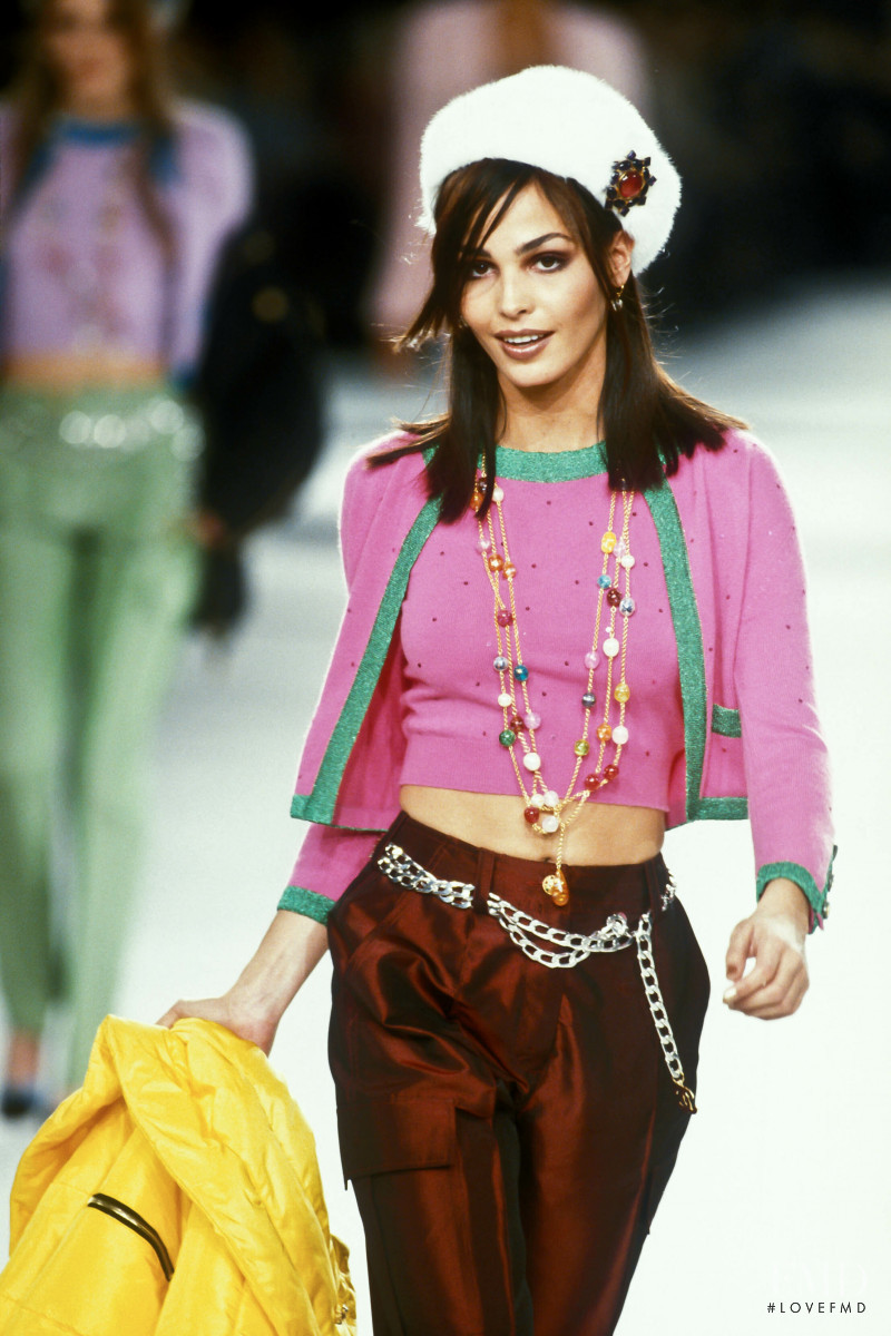 Ines Sastre featured in  the Chanel fashion show for Autumn/Winter 1996