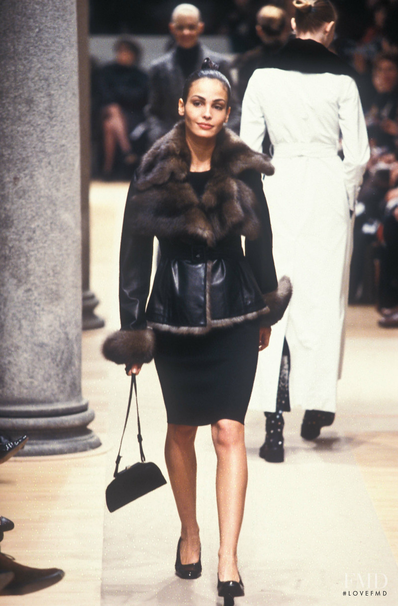 Ines Sastre featured in  the Fendi fashion show for Autumn/Winter 1996