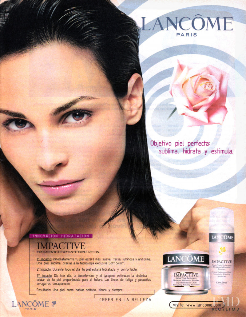 Ines Sastre featured in  the Lancome advertisement for Autumn/Winter 2003