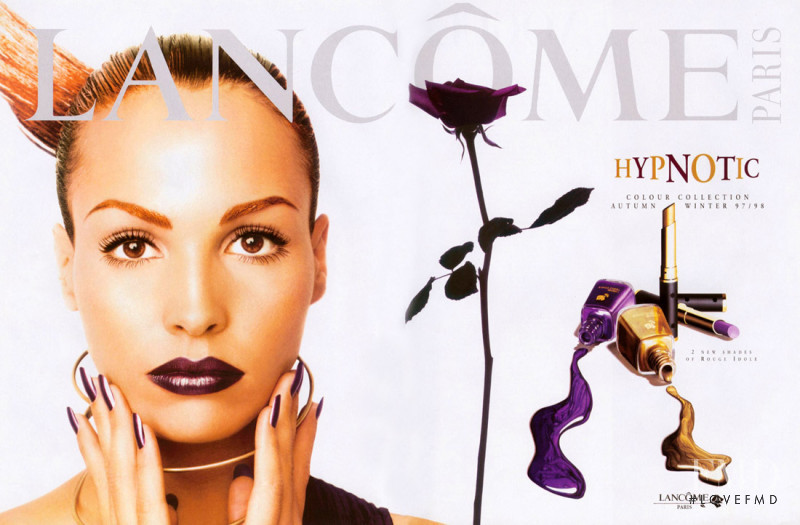 Ines Sastre featured in  the Lancome advertisement for Autumn/Winter 1997