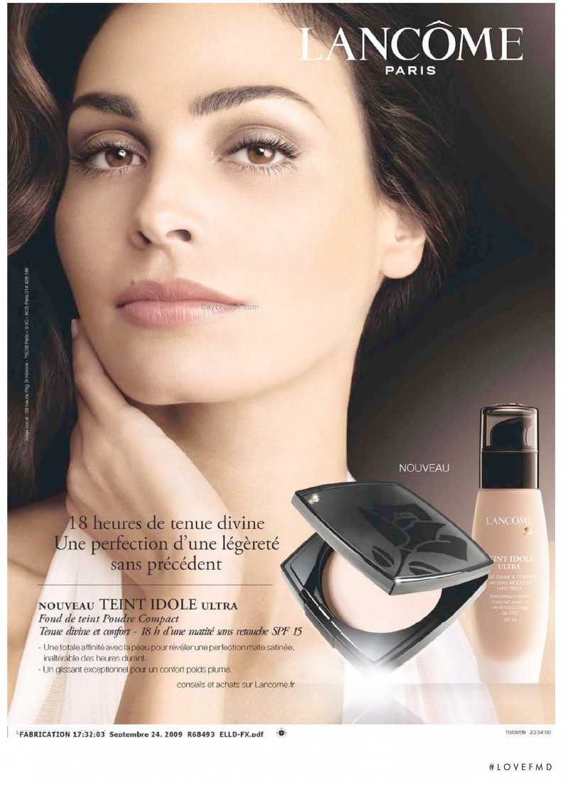 Ines Sastre featured in  the Lancome advertisement for Autumn/Winter 2009